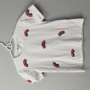 ZARA EMBROIDERED RAINBOW TEE